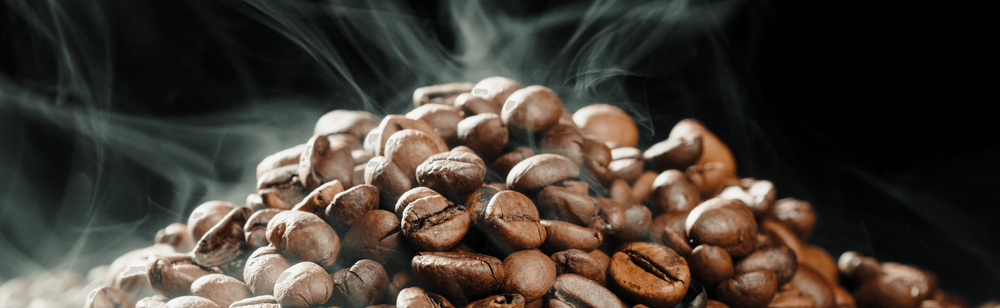 Freshly roasted coffee beans