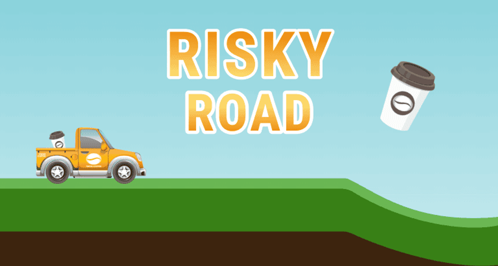 Risky Road is an adrenaline-pumping mobile game where players take control of a truck on an endless journey. The challenge lies in keeping a fragile coffee cup intact in the truck's trunk throughout the ride. Drive skilfully and aim for the highest score while avoiding obstacles and rough terrain.