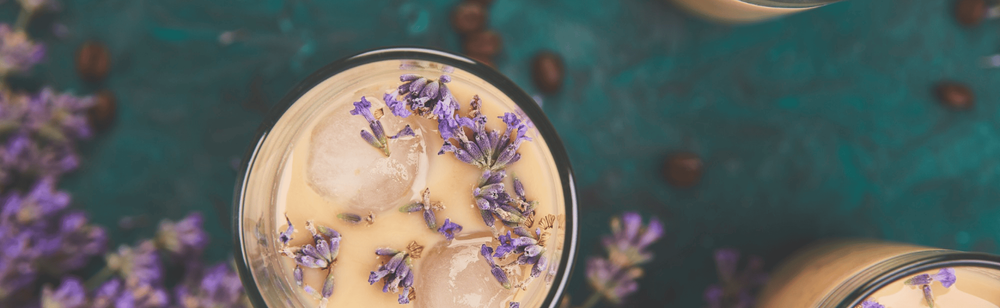 Iced honey lavender pour-over coffee
