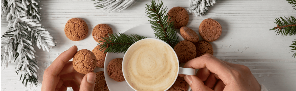 Pour-Over Gingerbread Coffee in white cup